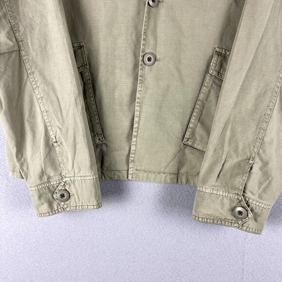 NSF Safari Blazer Jacket Womens Large Green Military Lightweight Cotton Utility - Picture 3 of 14